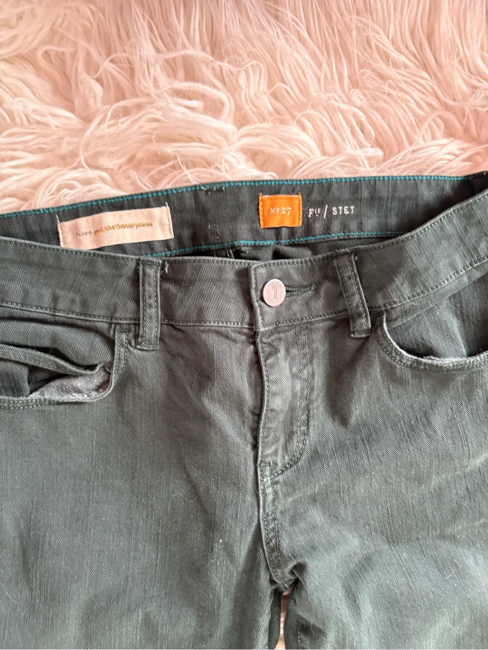 Anthropologie Pilcro & Letterpress Stet Skinny Jeans Green 27 - Picture 2 of 4